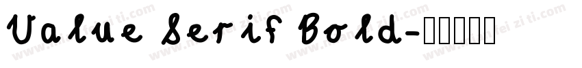 Value Serif Bold字体转换